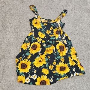 Forever 21 Yellow and Black Floral Dress